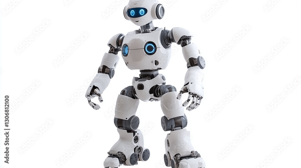 futuristic robot technology isolated on white background futuristic robot technology isolated on white background
