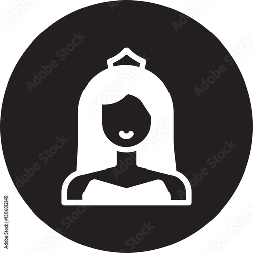 Bride glyph icon