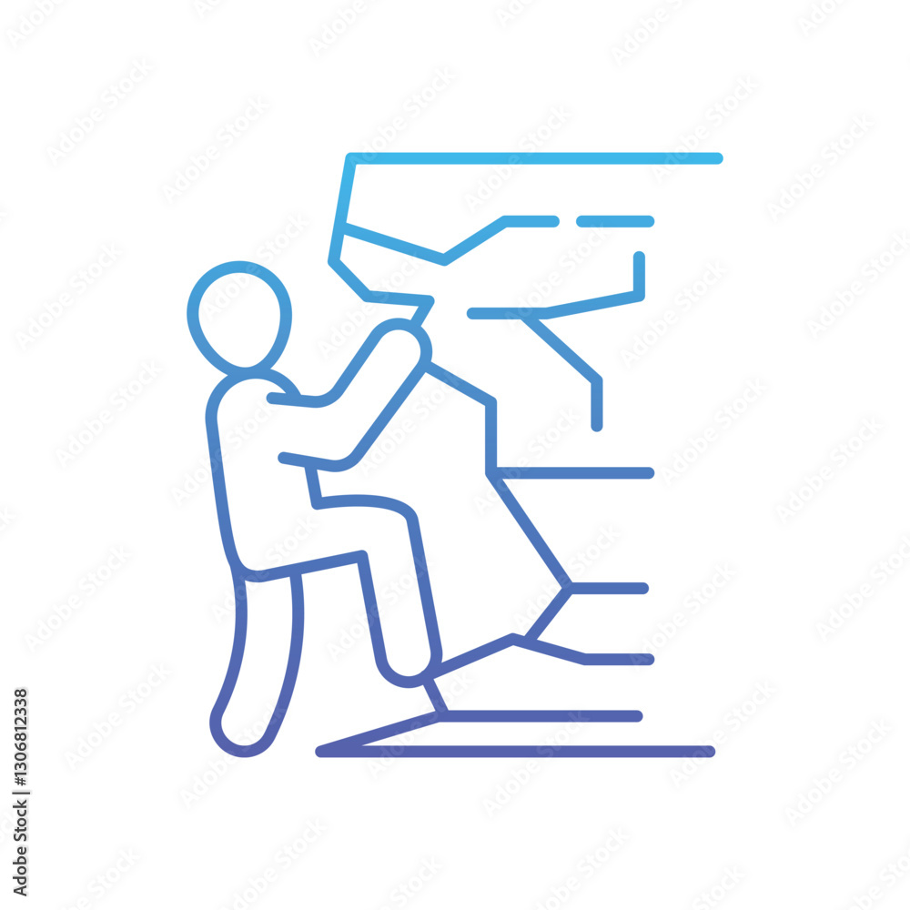 Rock Climbing Vector icon Rock Climbing Vector icon