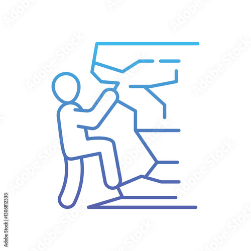 Rock Climbing Vector icon