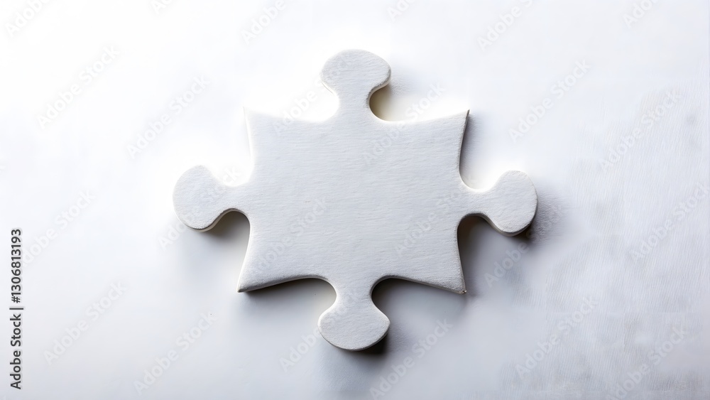 Obraz premium Single White Puzzle Piece