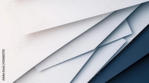 Modern minimalist design with geometric lines on a subtle background in gray and navy blue for stability and governance Generative AI