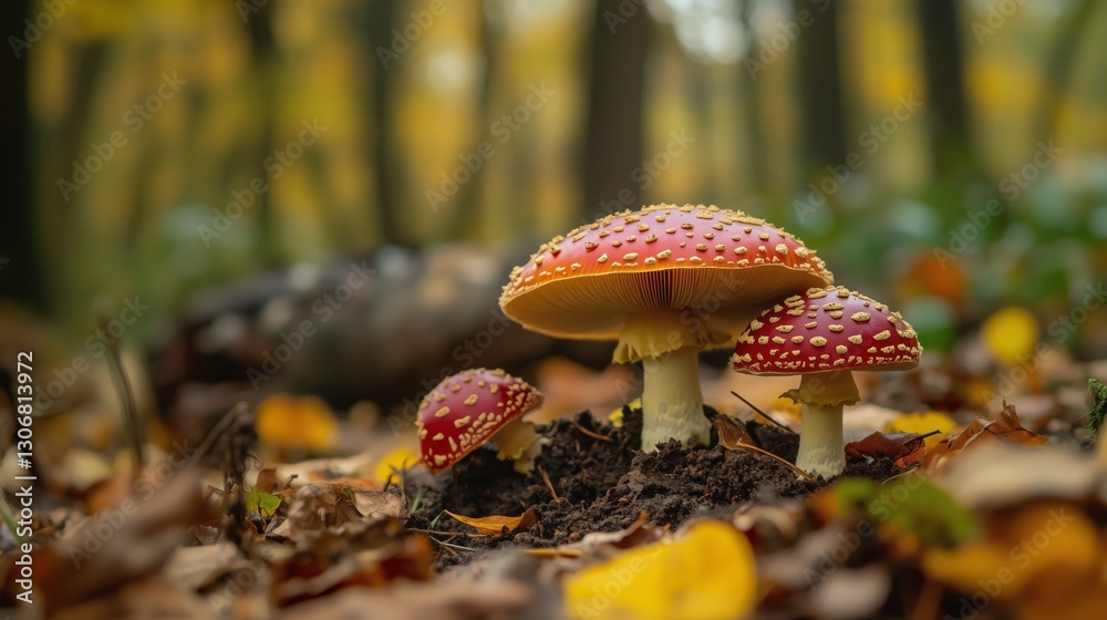 The Red Umbrella Elves of the Autumn Forest The Red Umbrella Elves of the Autumn Forest