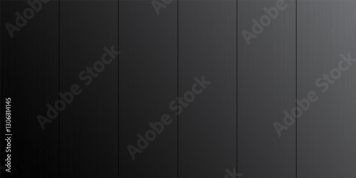 Black vertical wooden plank. Floor, wall cladding. High detail vector texture background.