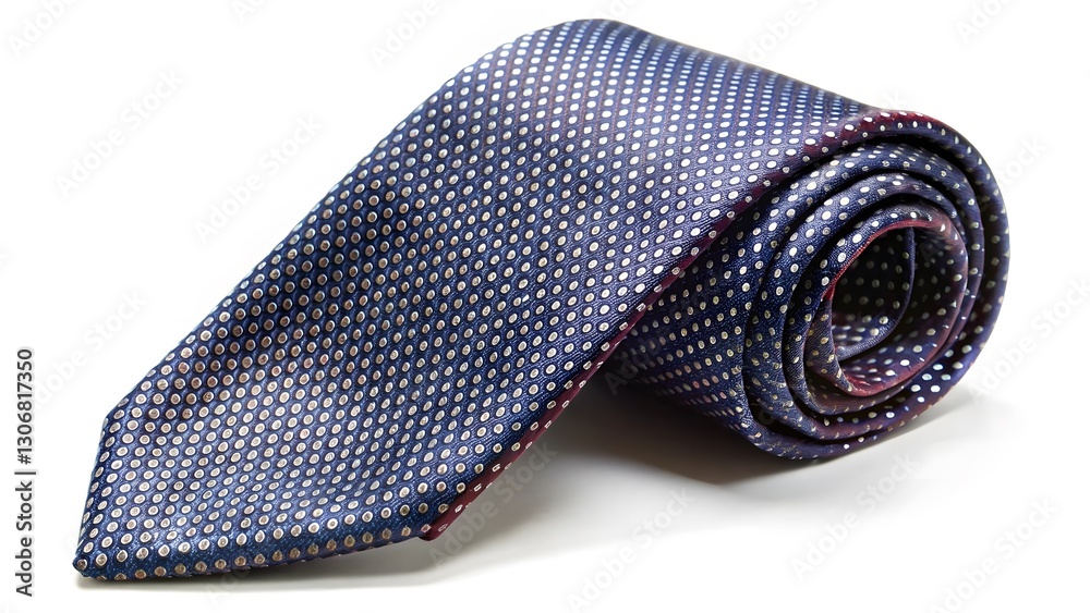 Rolled Necktie with Dotted Pattern Rolled Necktie with Dotted Pattern