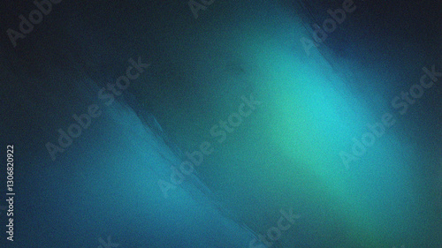 Dark blue green teal gradient abstract background. Vibrant neon color blend with soft noise grain texture. Modern blurred ombre mesh design. Futuristic digital art for technology and creative visuals