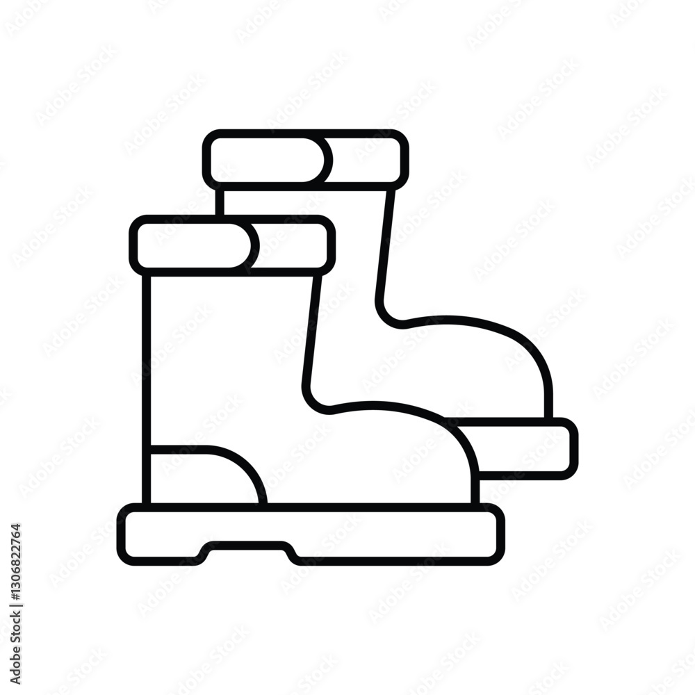 Rubber Boots Vector icon Rubber Boots Vector icon
