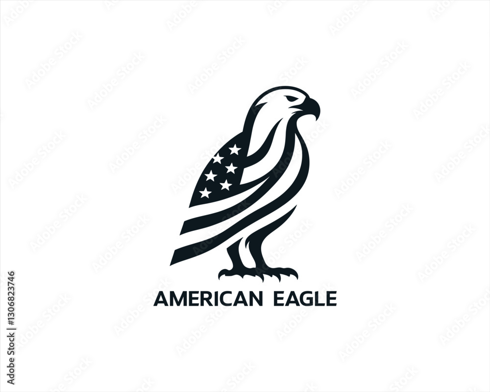 Fototapeta premium American Eagle logo design