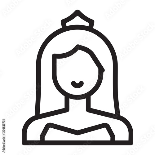 Bride line icon