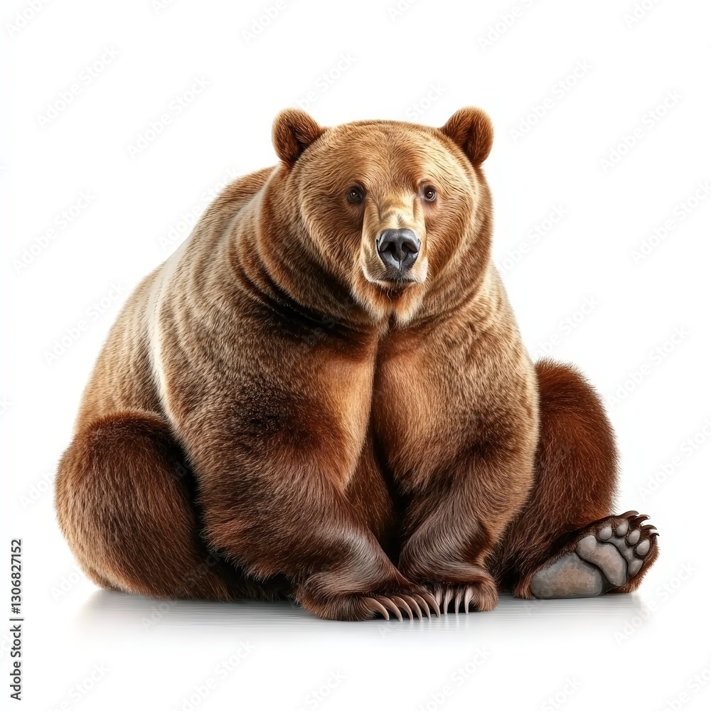 Fototapeta premium Wildlife Photography: Majestic Brown Bear in its Natural Habitat - A Stunning Animal Portrait of North America's Iconic Mammal