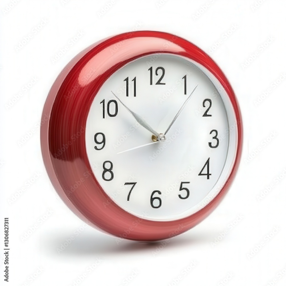 Modern Red Wall Clock: Stylish Analog Design for Home & Office Decor Modern Red Wall Clock: Stylish Analog Design for Home & Office Decor