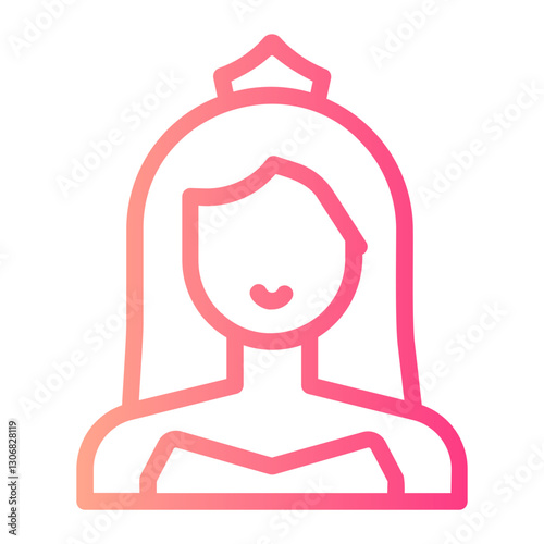 Bride gradient icon