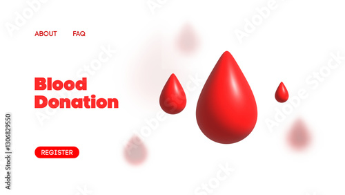 Red blood cells. Blood donation health care concept. Vector illustration