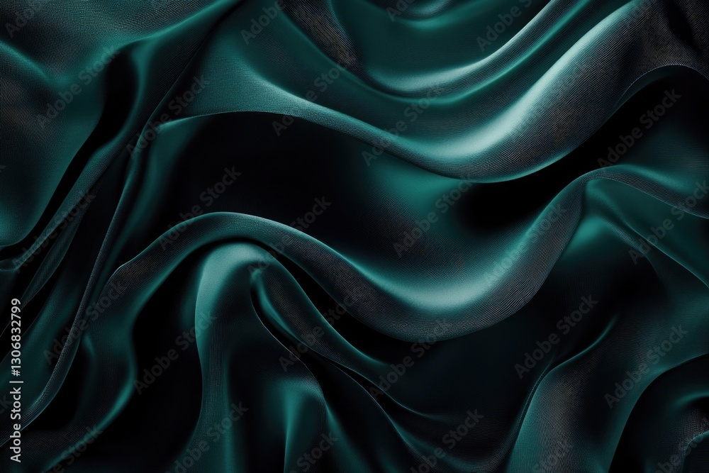 Luxurious Teal Silk Draped Fabric Abstract Background Texture Image Luxurious Teal Silk Draped Fabric Abstract Background Texture Image