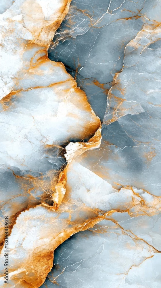Fototapeta premium Abstract Blue and Gold Marble Texture.