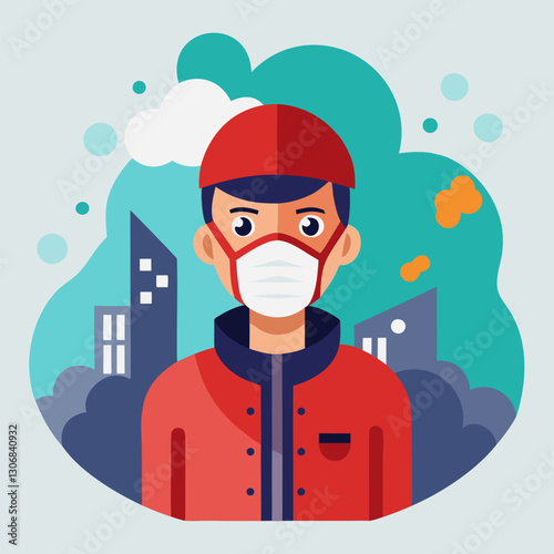 face mask protect from Dirty environment protection and PM2. 5 ,minimalistic style