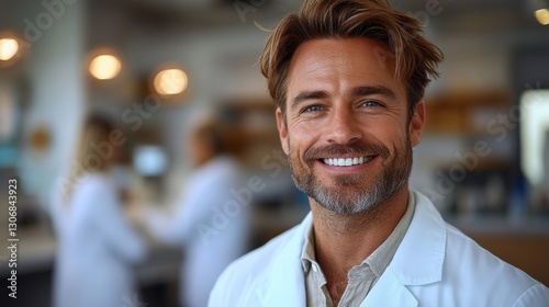 portrait of a experienced dentist in modern dental clinic smiling confidently
