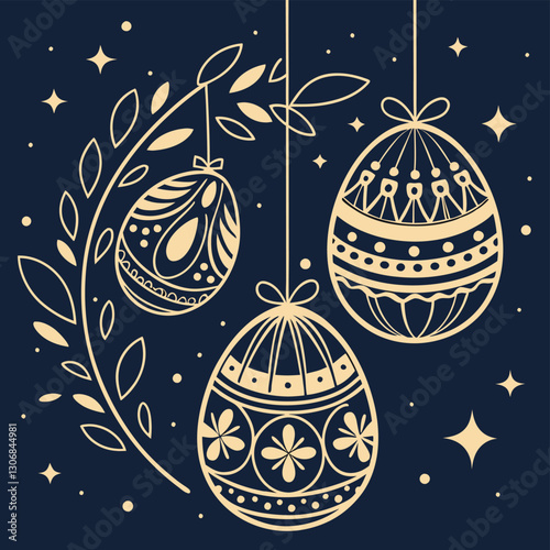 christmas card with christmas balls