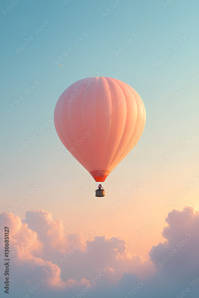 Fototapeta premium hot air balloon at sunset