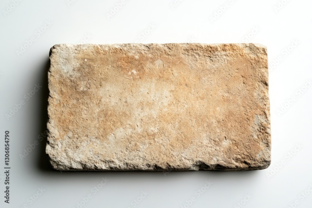 Fototapeta premium Ancient Roman rectangular stone tablet brick tones architectural.