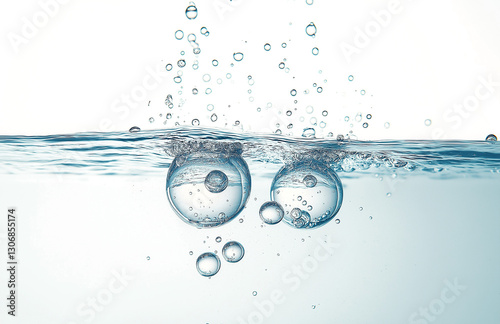 Blue water splash or wave splash isolated on transparent background png .generated ai	
