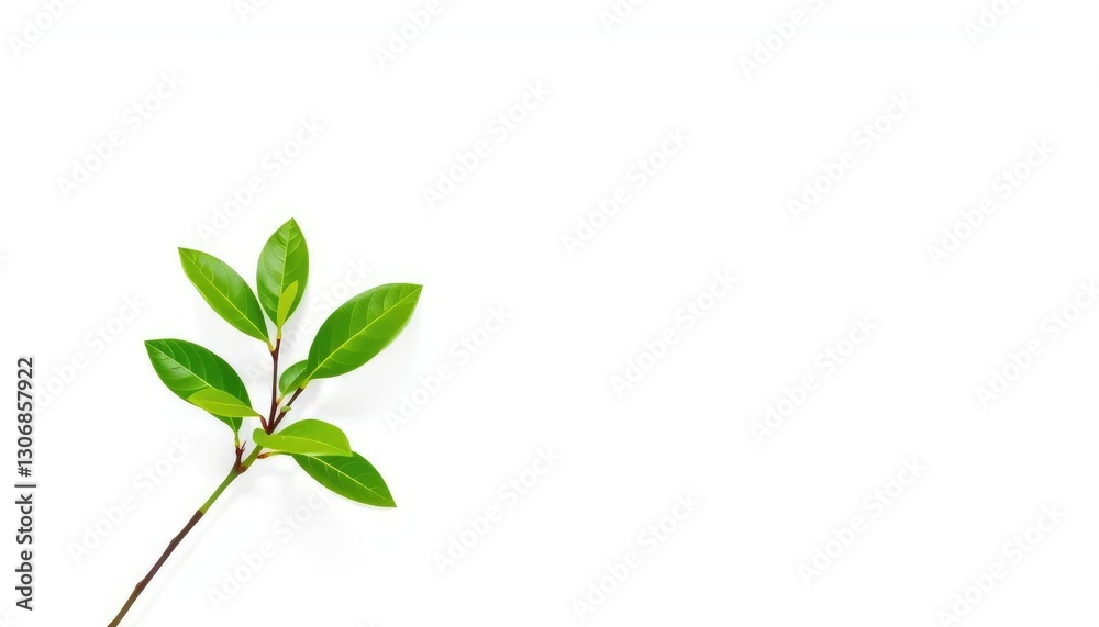 Single vibrant green plant, isolated on pure white, growth, botanical photography Single vibrant green plant, isolated on pure white, growth, botanical photography