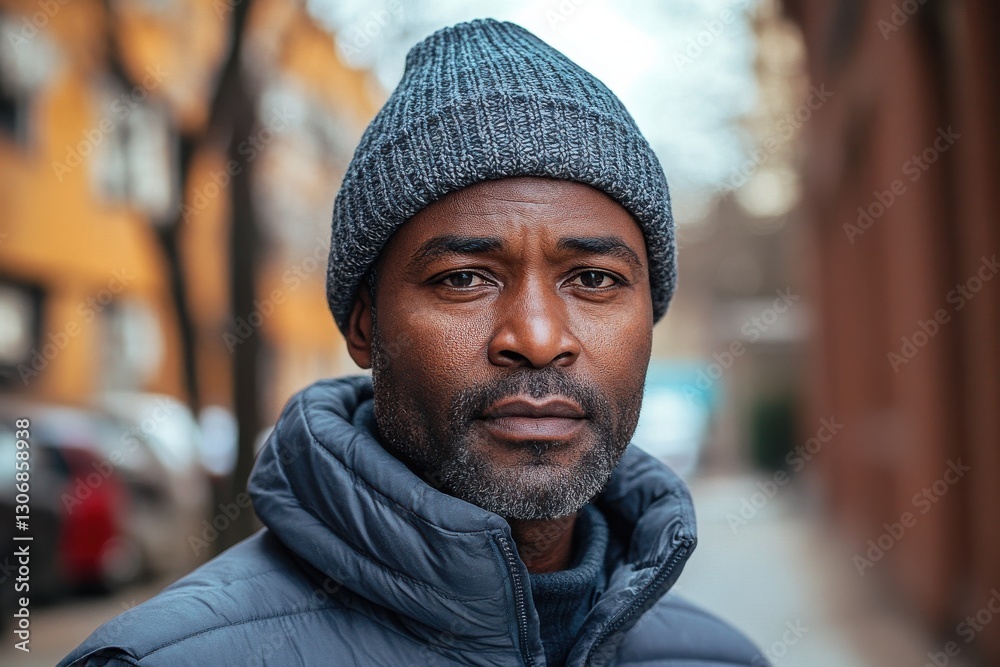 Portrait of a Man in Winter Attire Portrait of a Man in Winter Attire