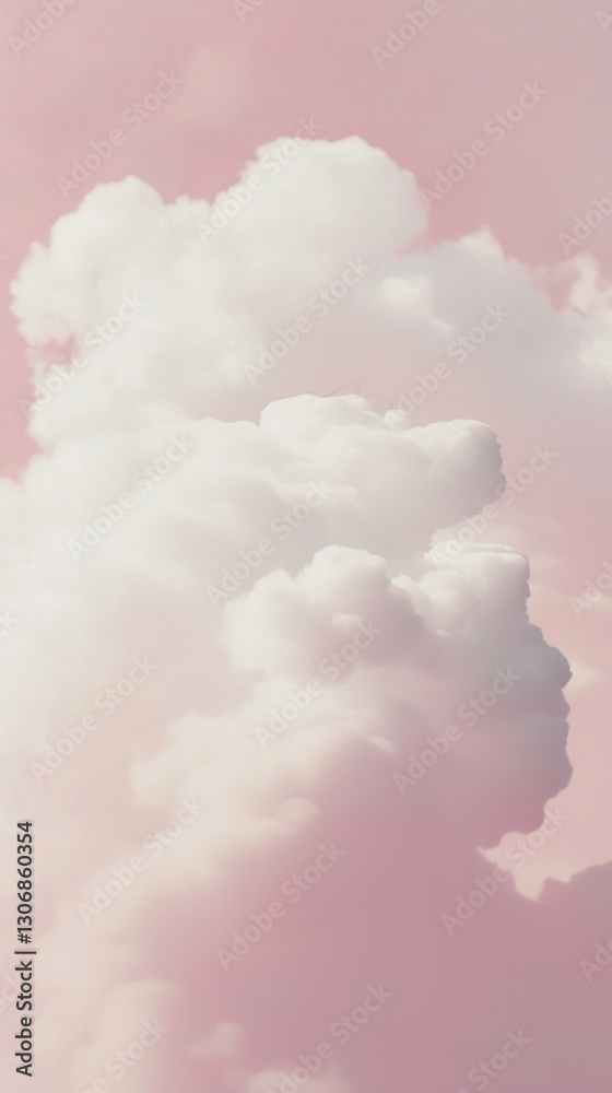 Fototapeta premium Clouds background person pink.