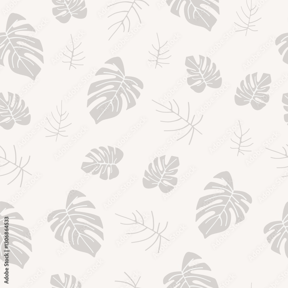 seamless pattern with abstract grey leaves seamless pattern with abstract grey leaves