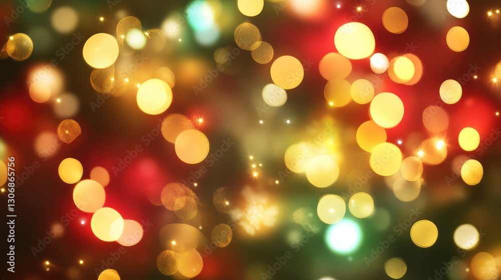 Abstract Christmas bokeh effect with vibrant red, green, and gold lights glowing, creating a festive atmosphere with clear copy space. Abstract Christmas bokeh effect with vibrant red, green, and gold lights glowing, creating a festive atmosphere with clear copy space.