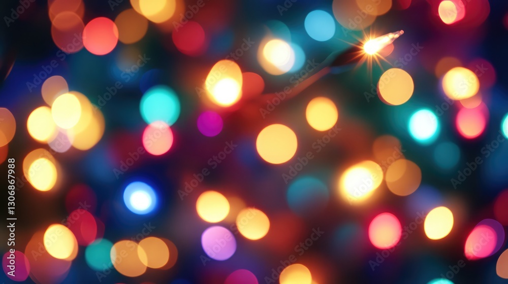 A beautiful blur of Christmas lights glowing in various colors, forming soft bokeh with plenty of space for a festive message. A beautiful blur of Christmas lights glowing in various colors, forming soft bokeh with plenty of space for a festive message.