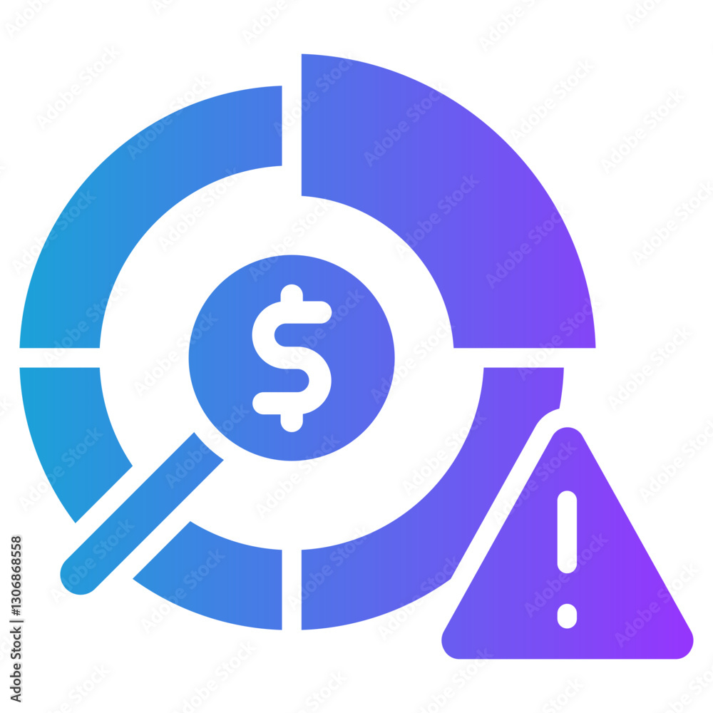 Risk Management glyph gradient icon Risk Management glyph gradient icon