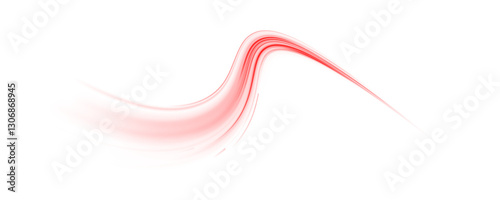 Abstract Red Energy Trail Sweeping Gracefully, Symbolizing Momentum, Creativity, and the Beauty of Motion in a Minimalist Composition