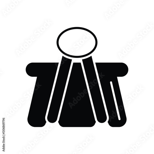 Paper Clip Icon vector stock illustration