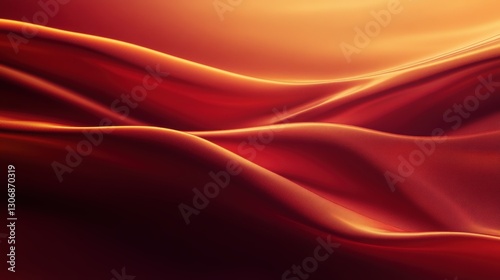 Red and orange fabric with a wave pattern