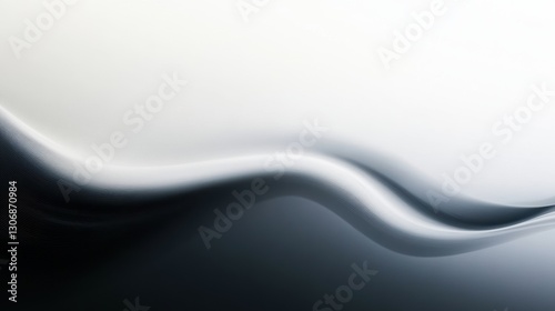 Black and white image of a wave with a white background