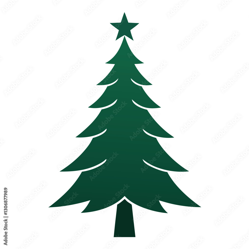 Minimalist Christmas tree silhouette for elegant holiday design Minimalist Christmas tree silhouette for elegant holiday design
