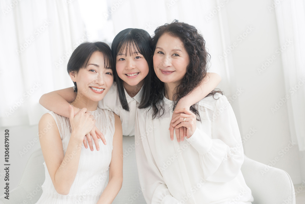 3世代母娘のビューティーイメージ 3世代母娘のビューティーイメージ