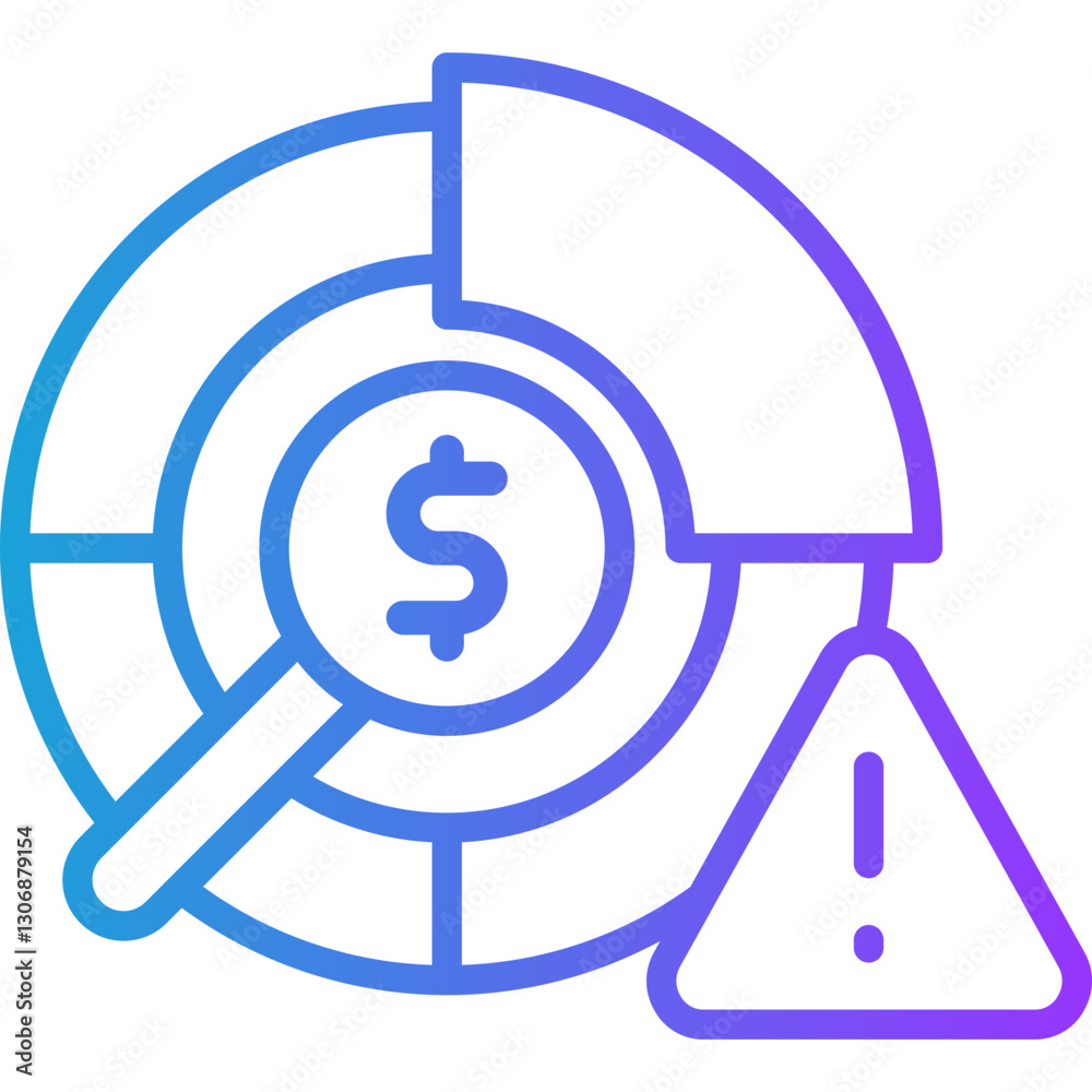 Risk Management line gradient icon Risk Management line gradient icon