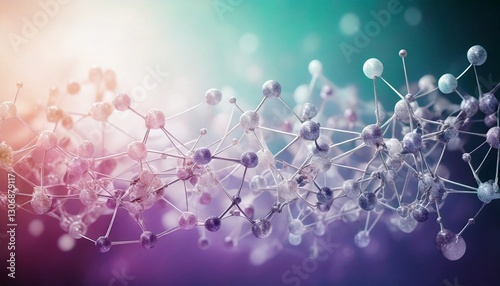 Chemistry themed background featuring a representation of molecules.