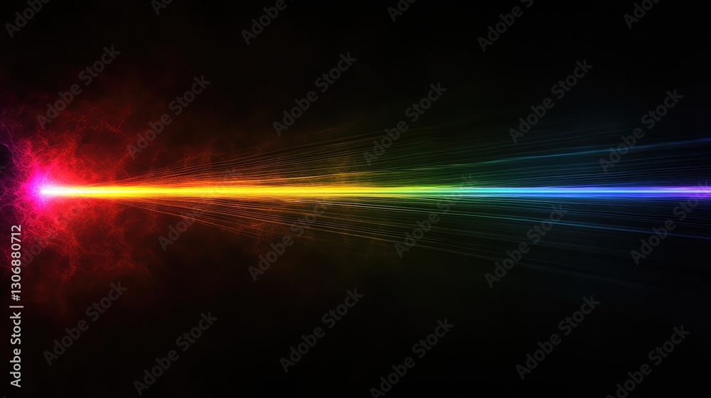 Soft laser light beams in various colors cutting through the darkness with enough space for text or copy. Soft laser light beams in various colors cutting through the darkness with enough space for text or copy.