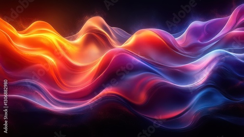 Wallpaper Mural vibrant abstract waves background Torontodigital.ca