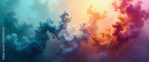 Colorful Abstract Cloud Formation