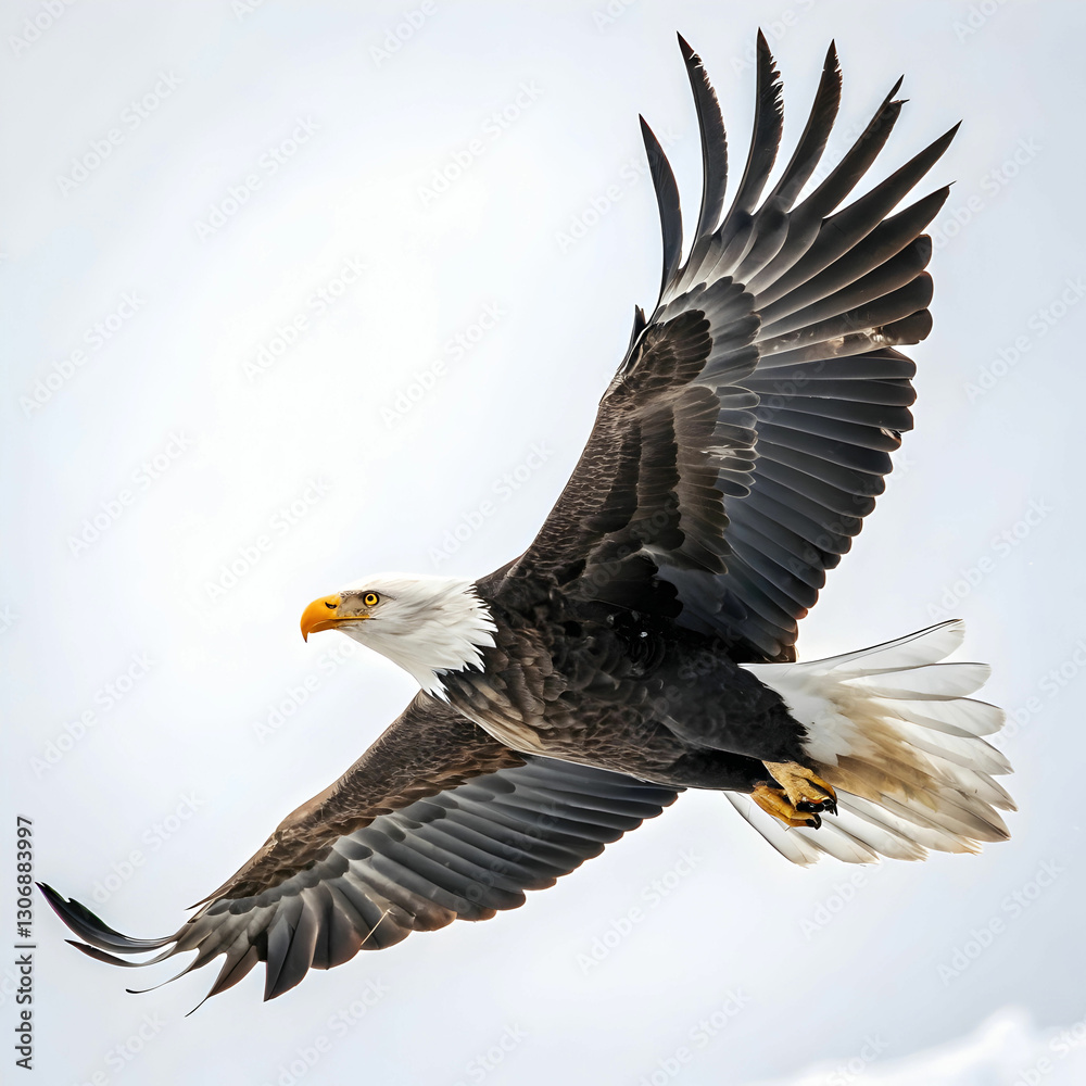 Fototapeta premium An eagle is a large, powerful bird of prey known for its keen vision
