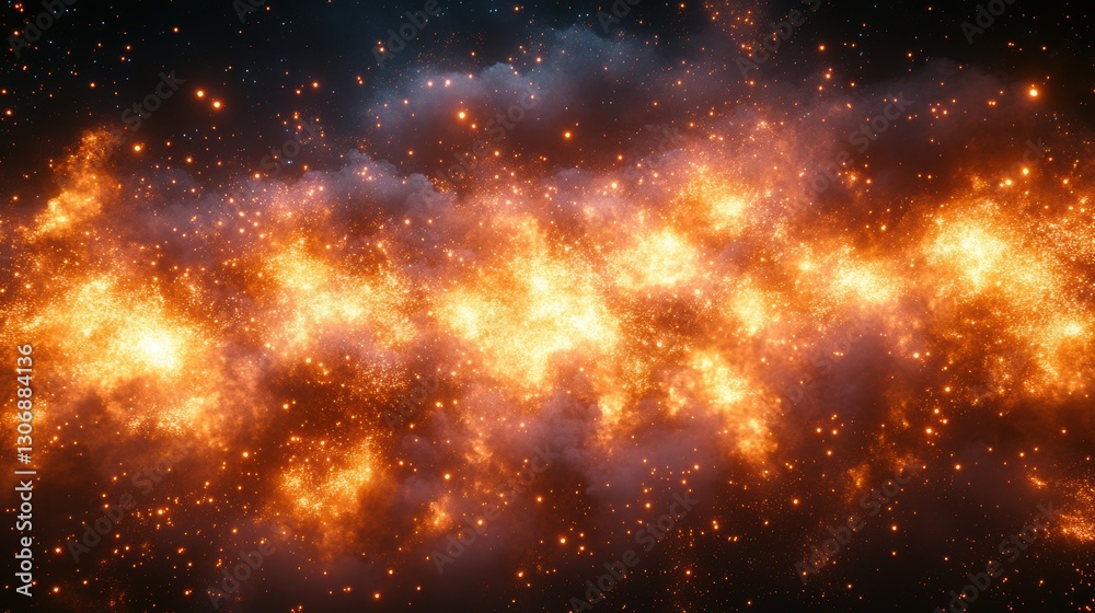 Fototapeta premium vibrant fireworks exploding against a night sky with glowing sparks