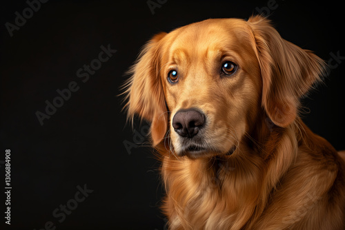 Wallpaper Mural Golden Retriever dog on minimalistic colorful background with Copy Space. Perfect for banners, veterinary ads, pet food promotions, and minimalist designs. Torontodigital.ca
