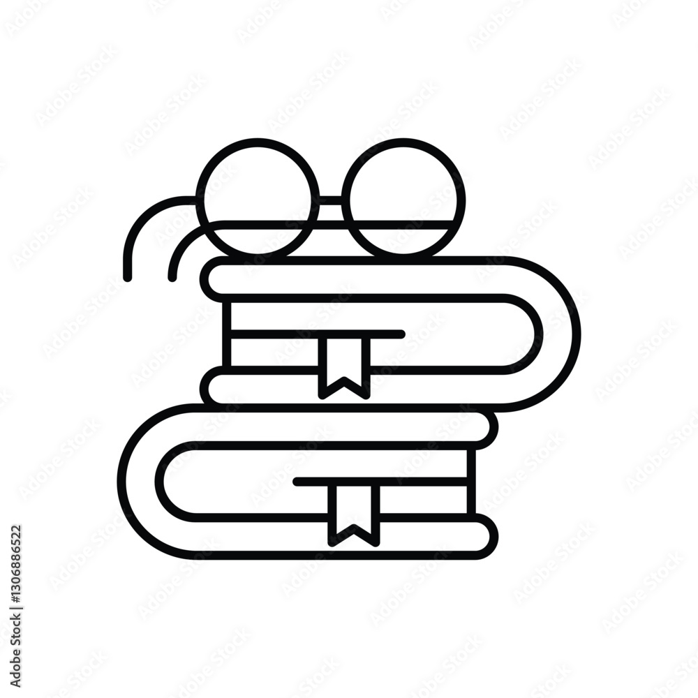 Stack of Books Icon vector stock illustration