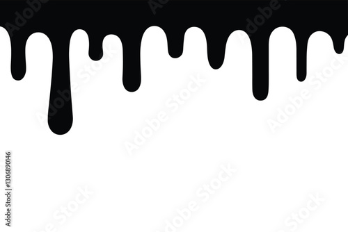 Dripping Black Paint Texture