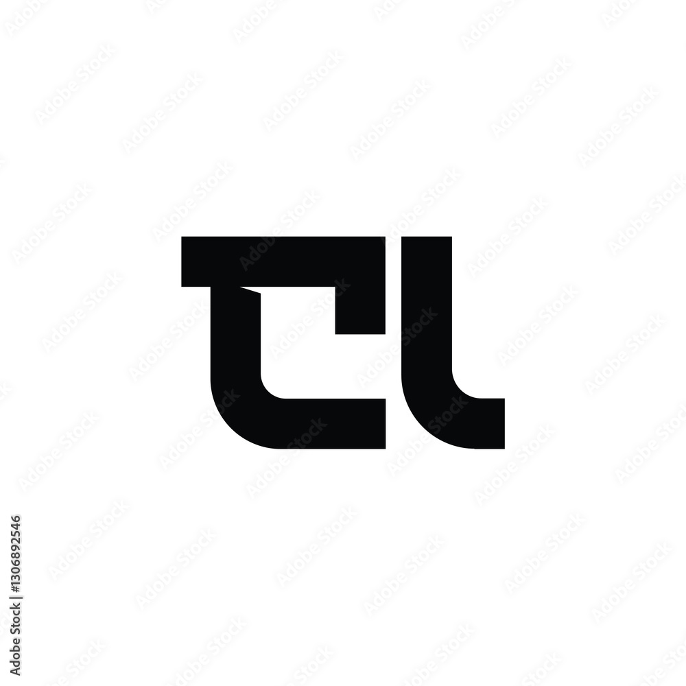 Obraz premium CL monogram logo design letter text name symbol monochrome logotype alphabet character simple logo