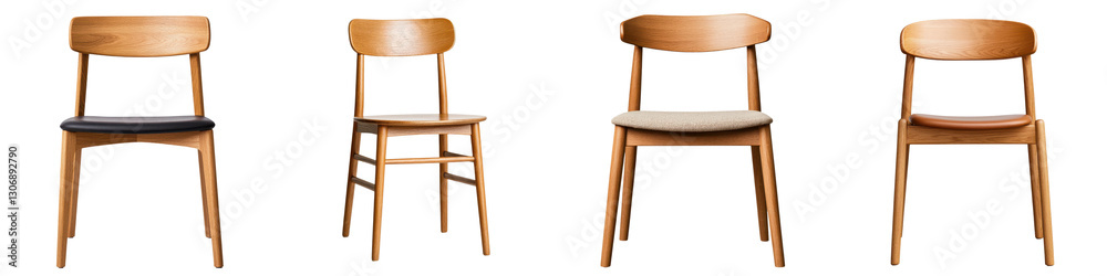 A collection of modern and minimalist wooden chairs arranged in a stylish interior setting perfect for dining home or office spaces A collection of modern and minimalist wooden chairs arranged in a stylish interior setting perfect for dining home or office spaces